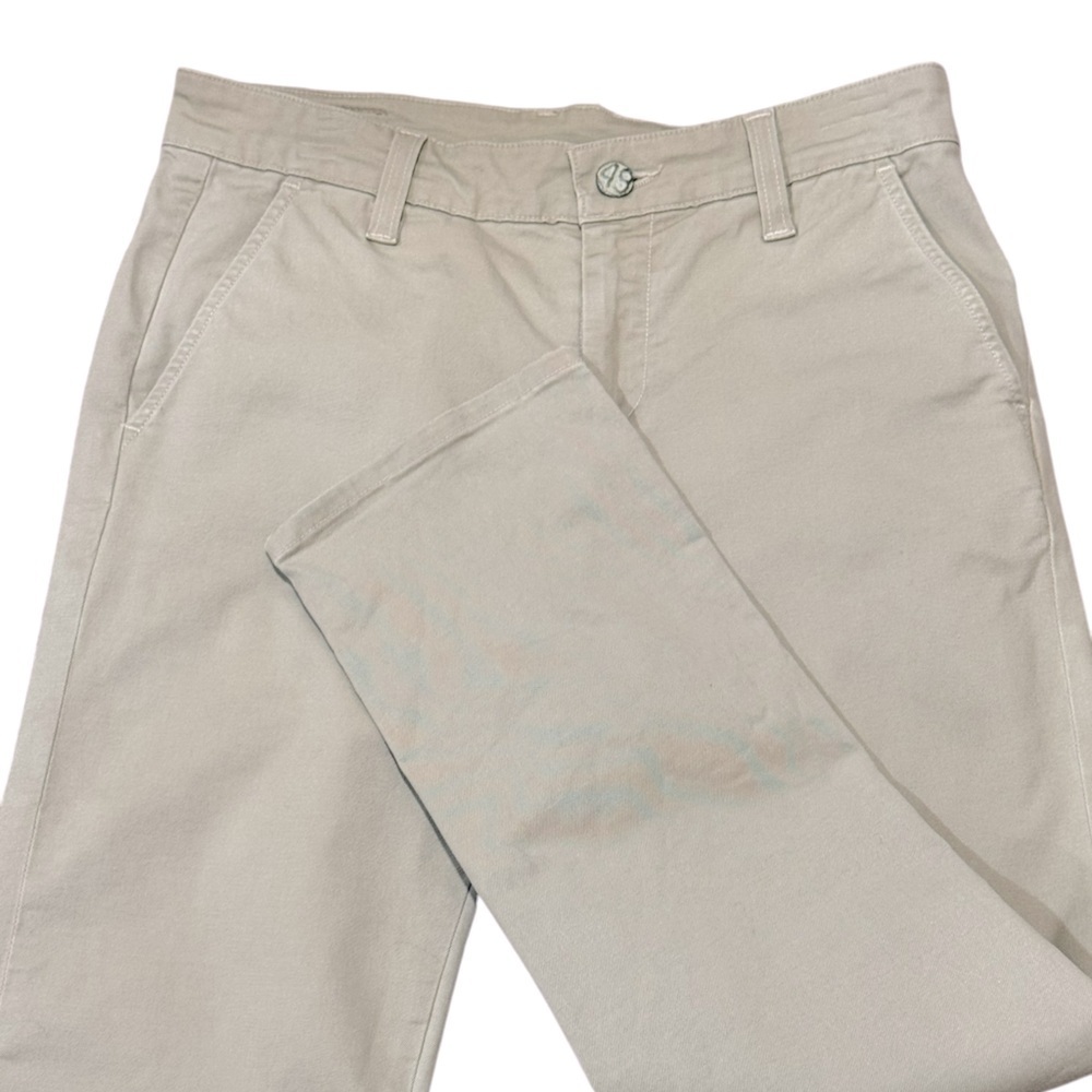 AG x Theory Womens Cropped Midrise Khaki Pants Adriano Goldschmied size 24